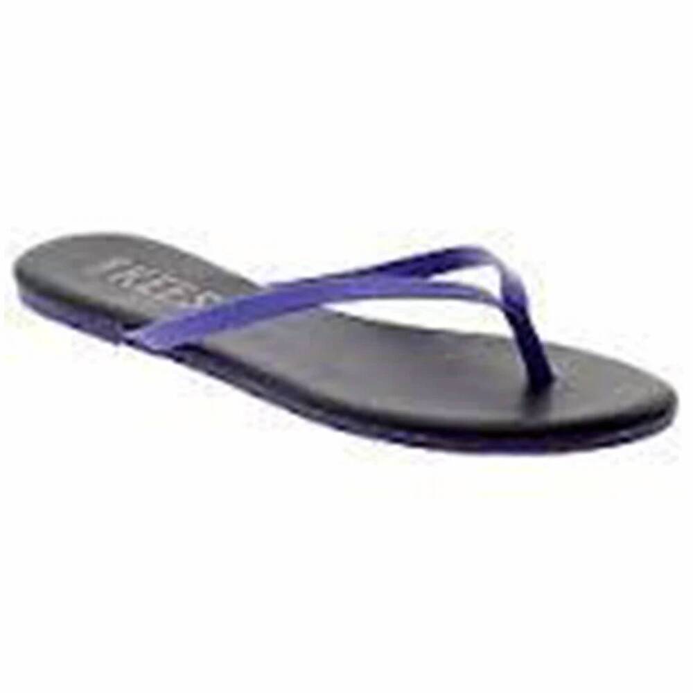 NEW TKEES women's leather thong sandal in black